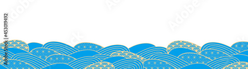 波のイラスト背景