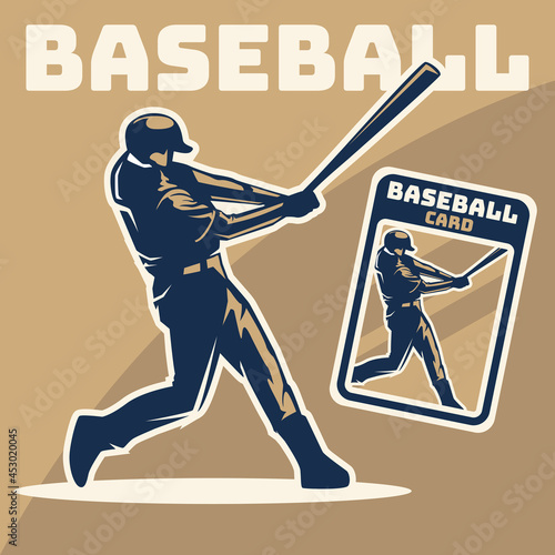 Baseball player illustration