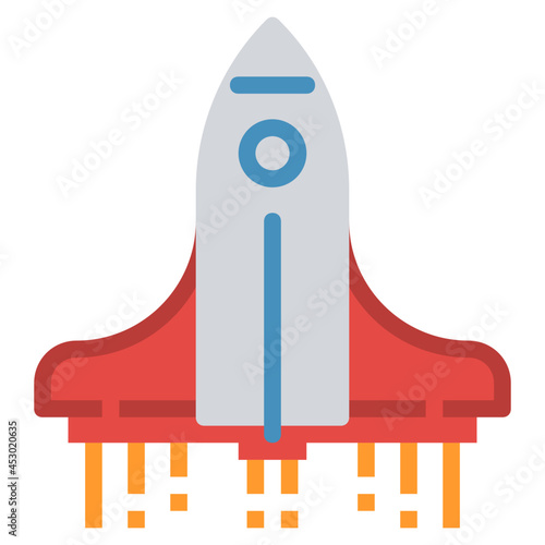 spaceship flat icon