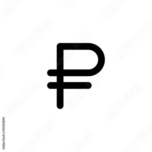 通貨記号　ロシア・ルーブル　ベクターイラスト