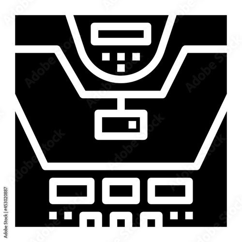 flight simulator glyph icon