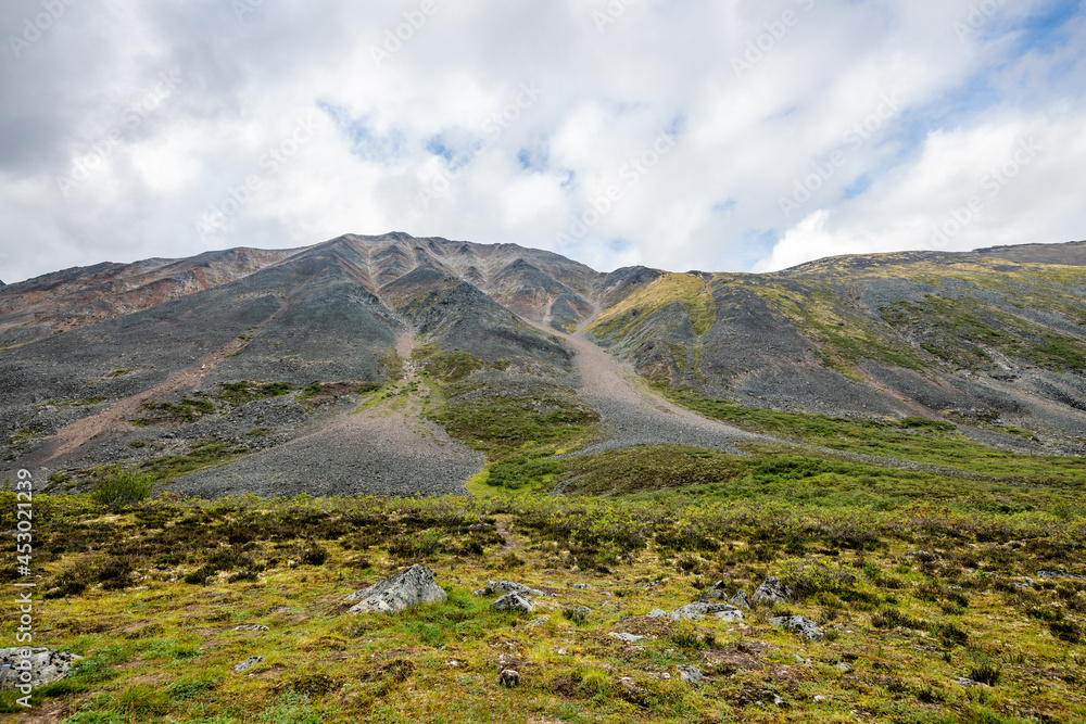 Stunning, scenic views in backcountry area of Tombstone Territorial Park, Yukon, Canada. 