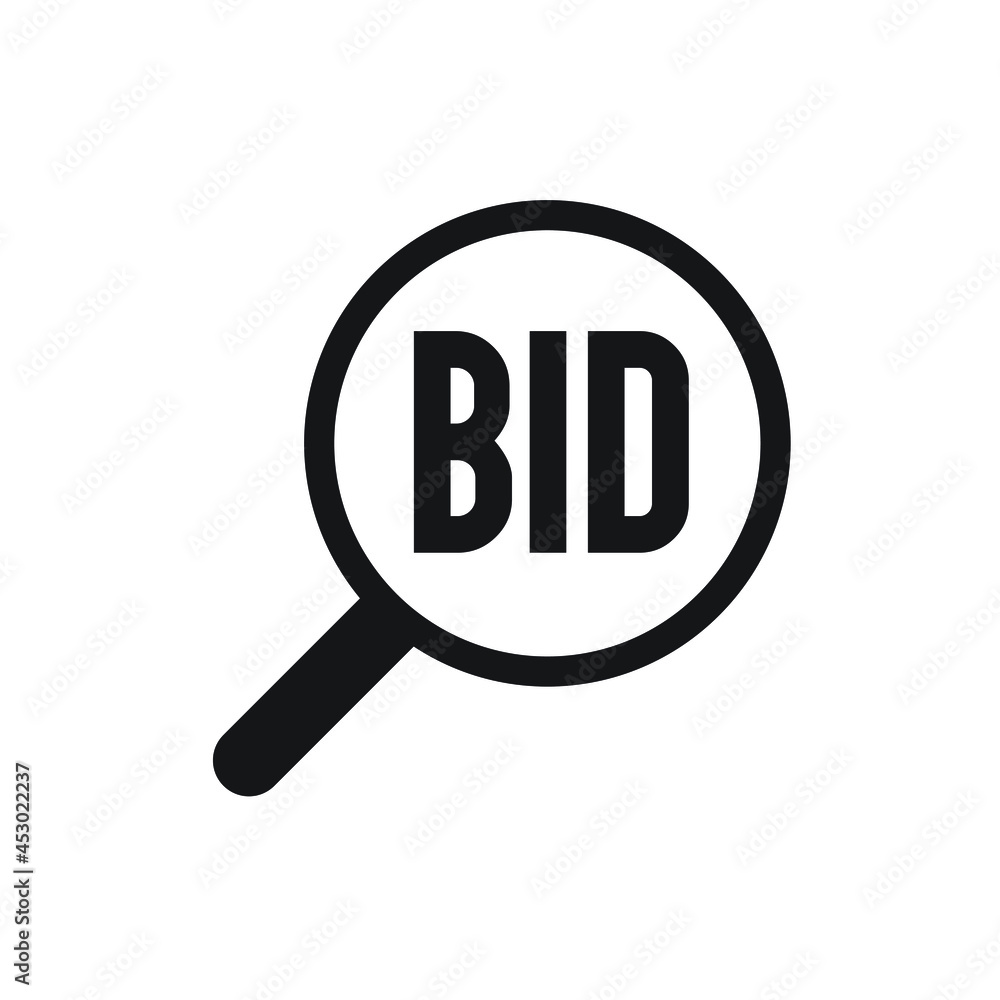 Bidding icon design vector illustration Bidding icon design vector illustration