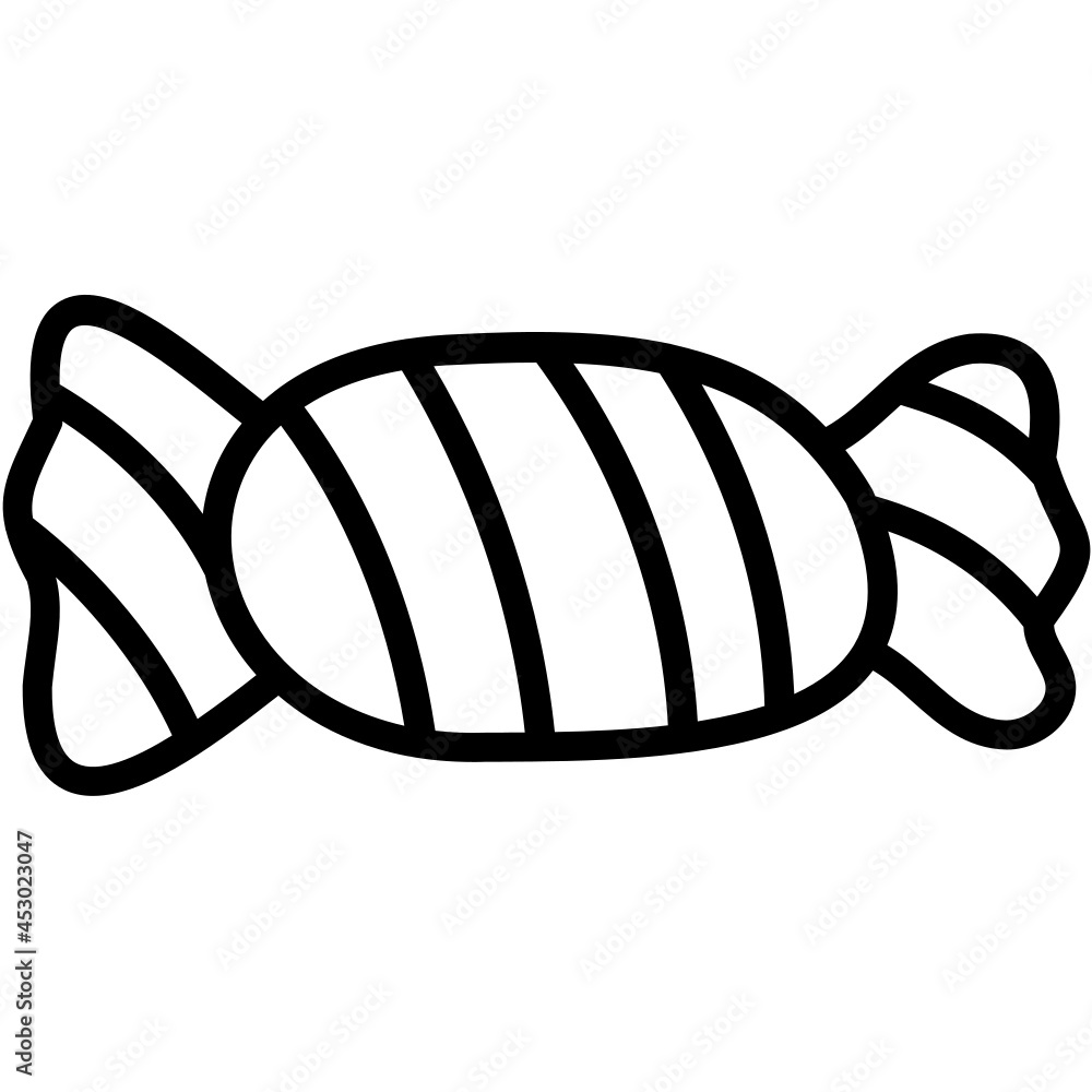 Naklejka premium candy hand drawn outline icon