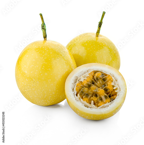 Passion fruit isolated on white background