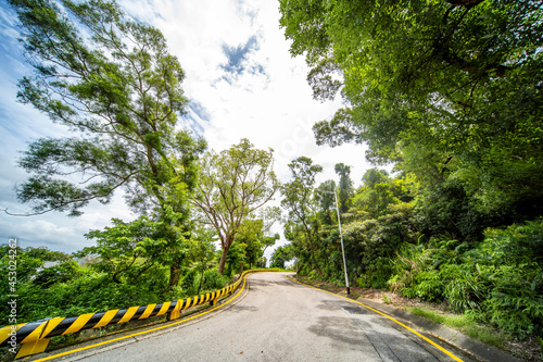 Concrete road up the hill