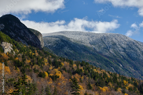 Autumn in the White Mountains of New Hampshire with snow and frost at the higher mountain elevations © Jorge Moro
