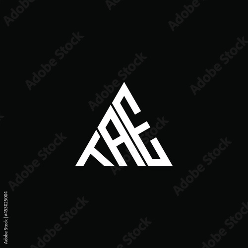 TAE letter logo creative design. TAE unique design photo