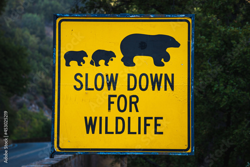 Signs posted in Sequoia National Park