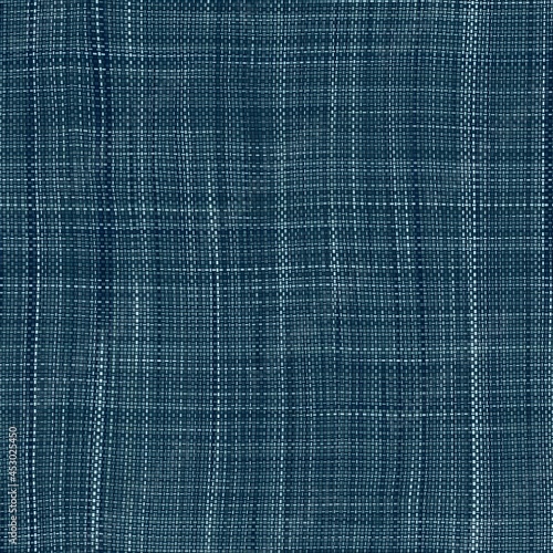 Seamless dark blue fabric weave texture background