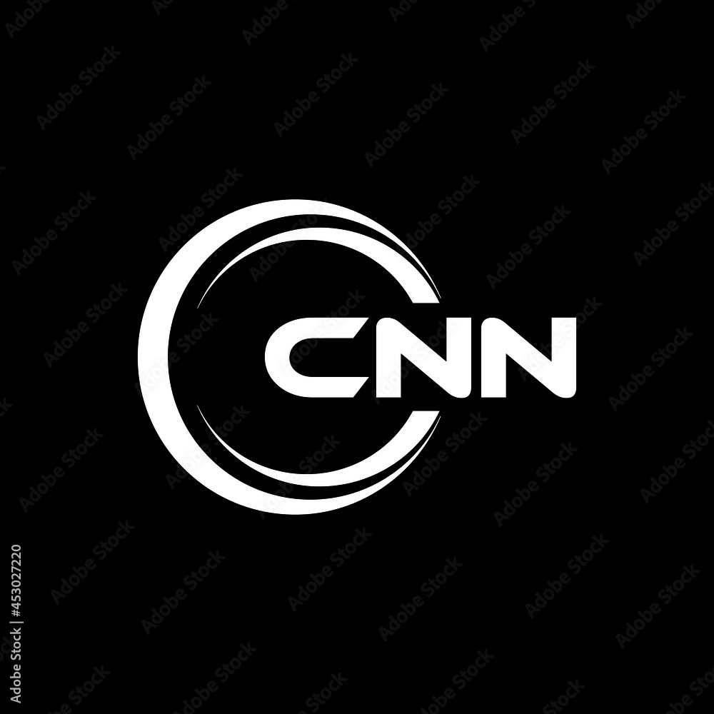 CNN letter logo design with black background in illustrator, vector ...