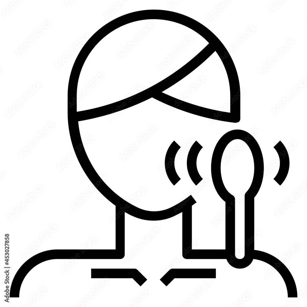 facial massage line icon