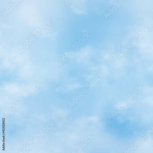 Seamless blue sky with white clouds background