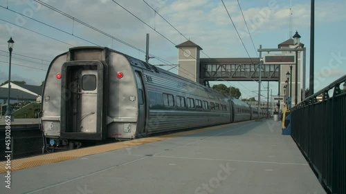 Amtrak Northeast Regional Departing Train Station. photo