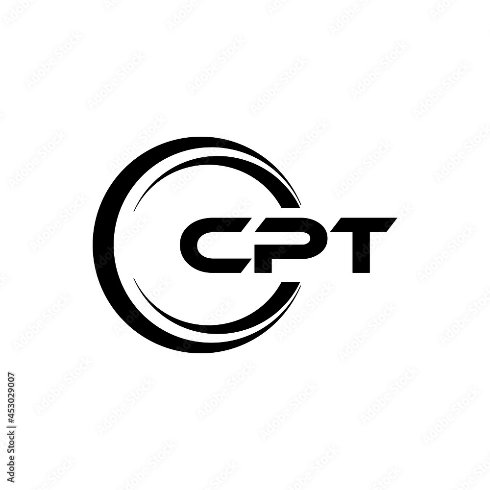 CPT letter logo design with white background in illustrator, vector logo  modern alphabet font overlap style. calligraphy designs for logo, Poster,  Invitation, etc. vector de Stock | Adobe Stock