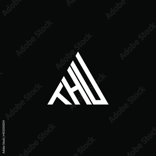 THU letter logo creative design. THU unique design

