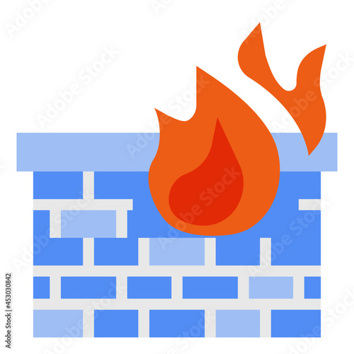 firewall flat icon