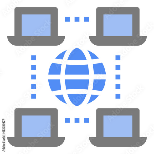 Networking flat icon