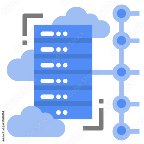 virtual server flat icon