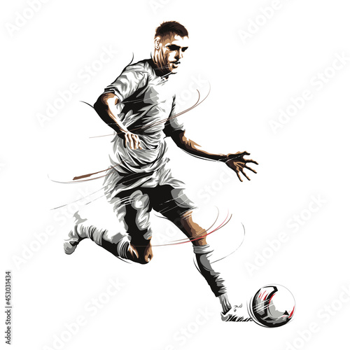 football soccer dribble run
