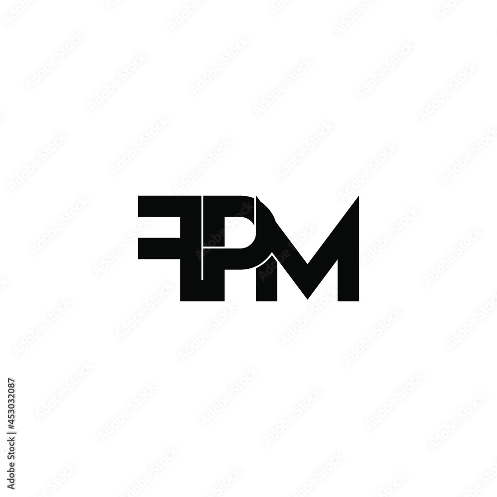 Obraz premium fpm initial letter monogram logo design