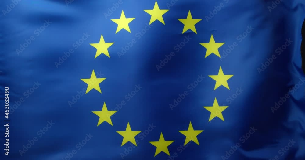 Waving flag of European Union as background Waving flag of European Union as background