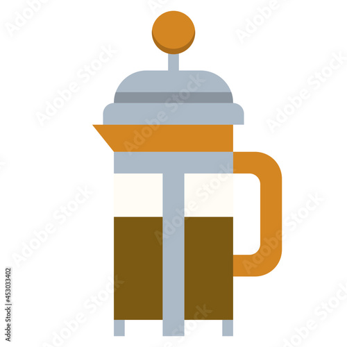 frenchpress flat icon