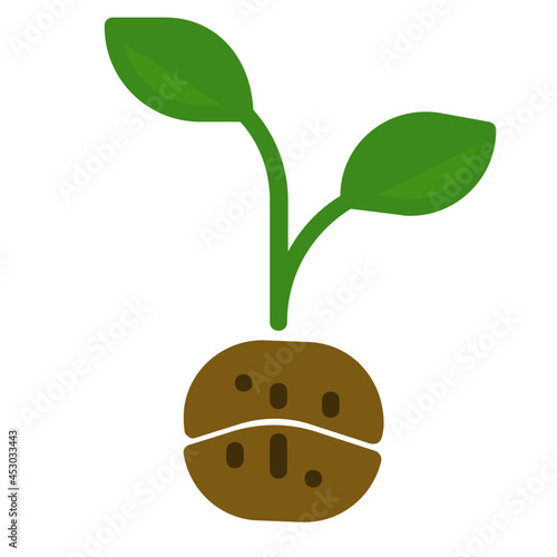 planting flat icon