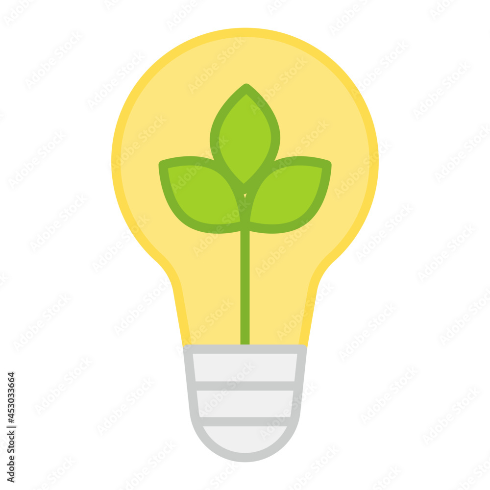 Light bulb with leaves showing concept of eco idea Light bulb with leaves showing concept of eco idea