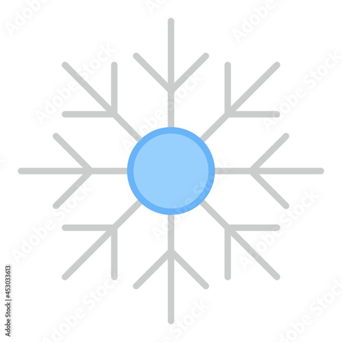 An editable design icon of ice flake