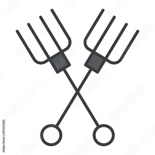 Trendy vector design of gardening forks