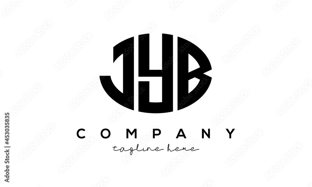 JYB three Letters creative circle logo design JYB three Letters creative circle logo design