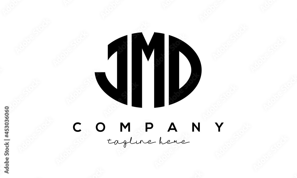 JMD three Letters creative circle logo design