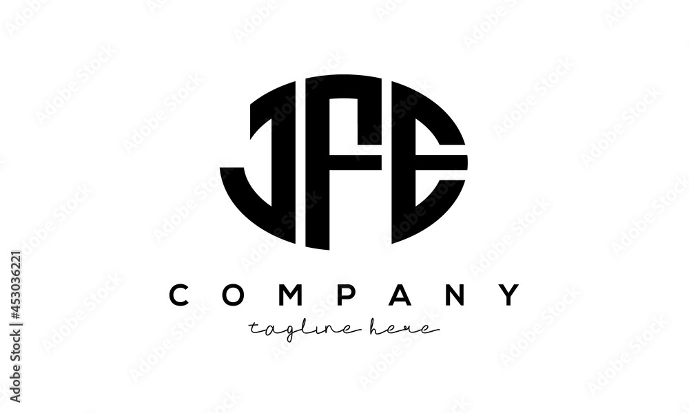 JFE three Letters creative circle logo design