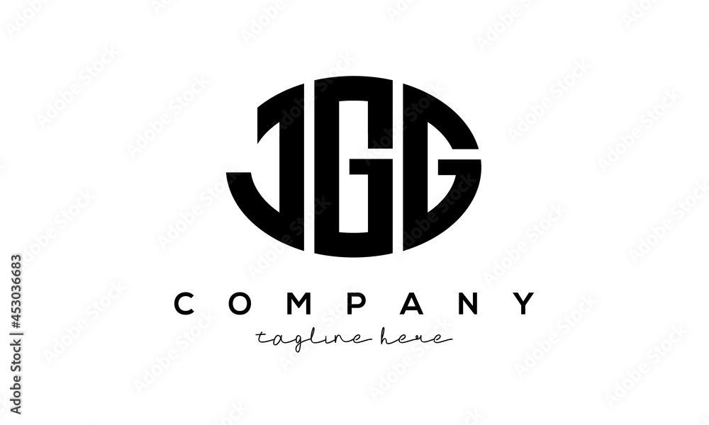 JGG three Letters creative circle logo design