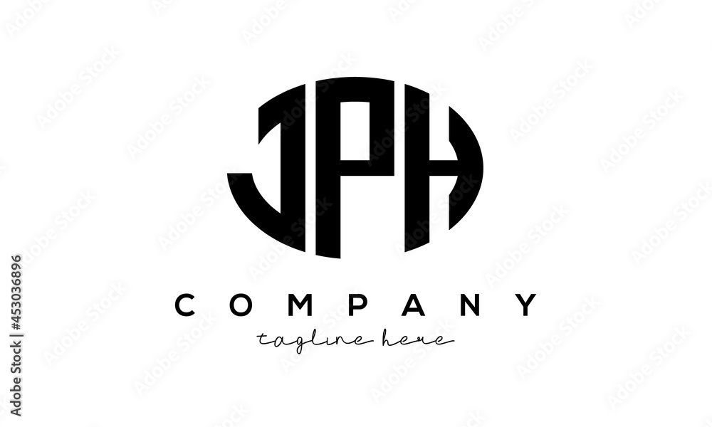JPH three Letters creative circle logo design
