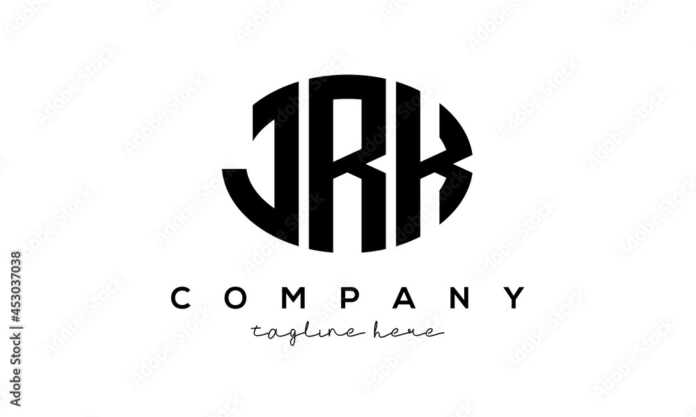JRK three Letters creative circle logo design JRK three Letters creative circle logo design