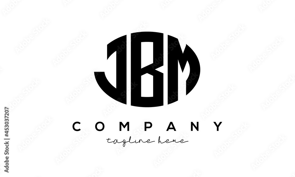 JBM three Letters creative circle logo design JBM three Letters creative circle logo design