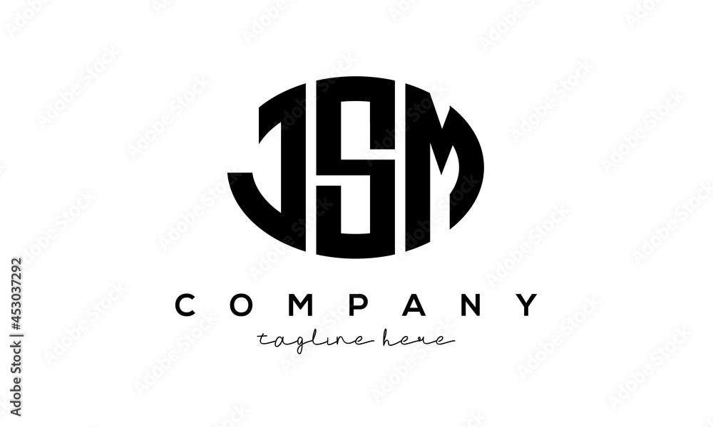 JSM three Letters creative circle logo design JSM three Letters creative circle logo design