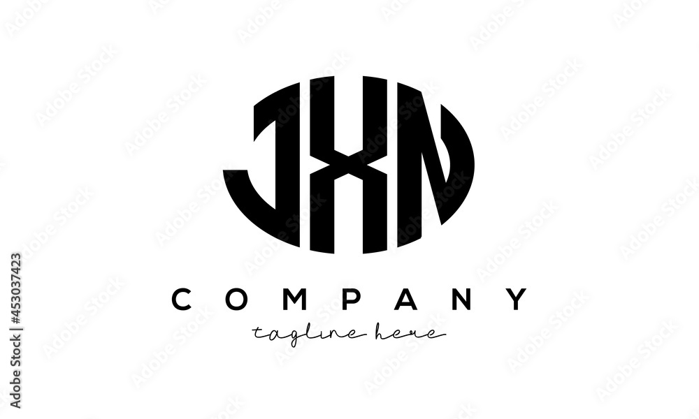JXN three Letters creative circle logo design JXN three Letters creative circle logo design