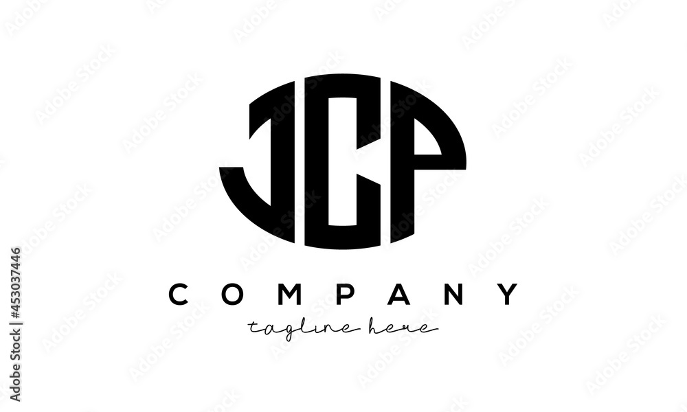 JCP three Letters creative circle logo design