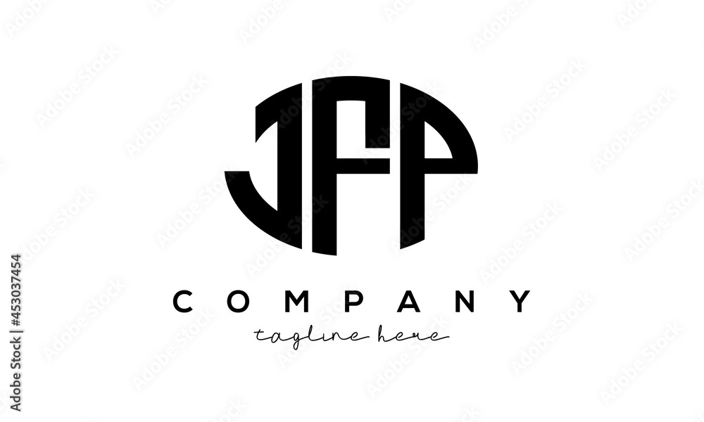 JFP three Letters creative circle logo design