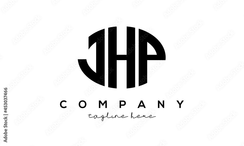JHP three Letters creative circle logo design