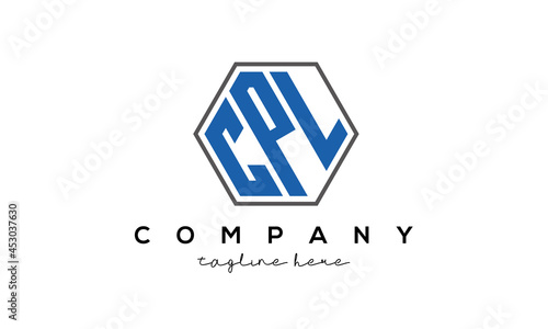  letters CPL creative polygon logo victor template