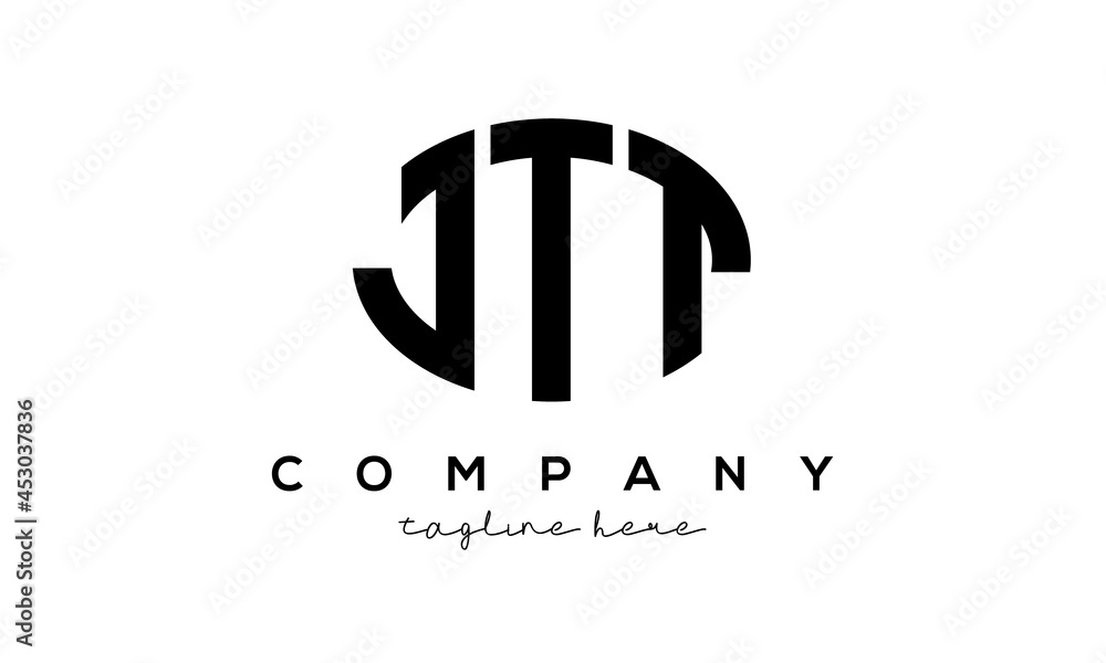 JTT three Letters creative circle logo design JTT three Letters creative circle logo design