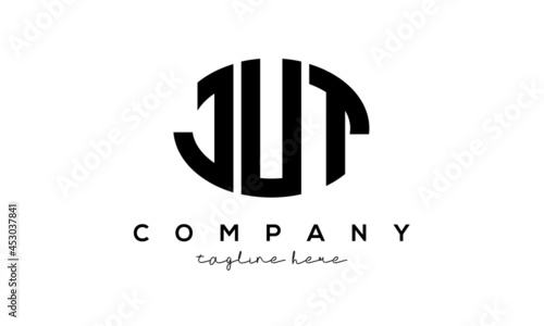 JUT three Letters creative circle logo design 