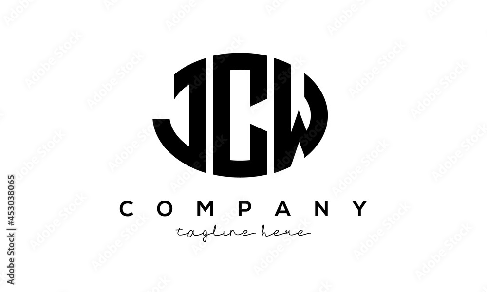 JCW three Letters creative circle logo design	
