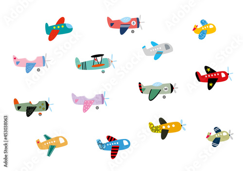 aeroplane and aircraft cartoon graphic vector collection