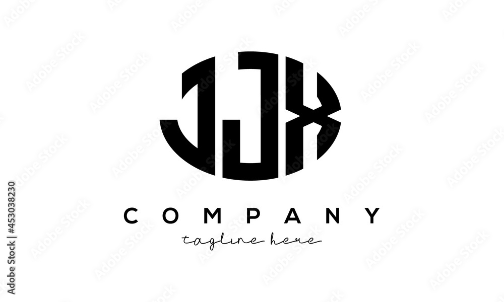 JJX three Letters creative circle logo design JJX three Letters creative circle logo design