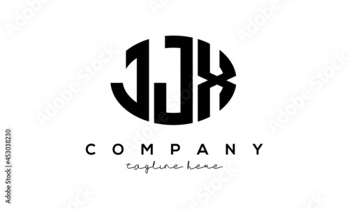 JJX three Letters creative circle logo design 
